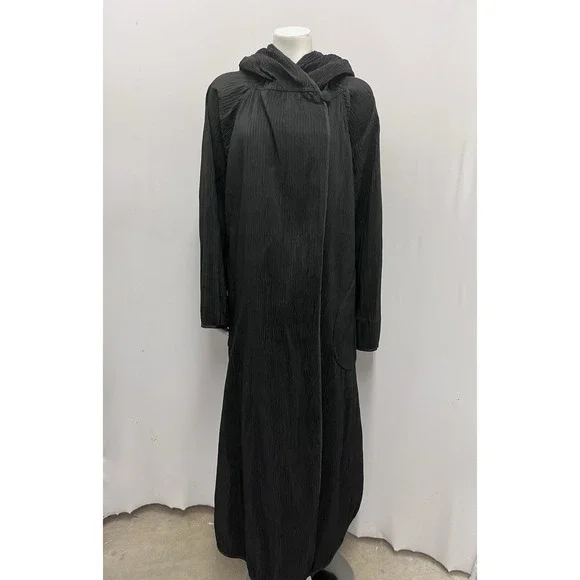 Mycra Pan One Reversible Coat Black Hood Artsy Style Size 1 - S/M Fits Large L - Picture 10 of 12